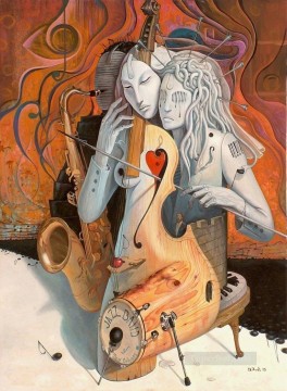 Fantasía Painting - Las mujeres como instrumentos musicales Fantasía